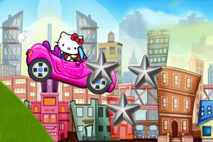 凯蒂猫粉红赛车