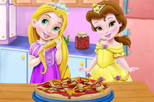 长发公主和贝拉制作披萨