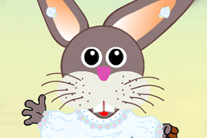 复活节装扮小兔子