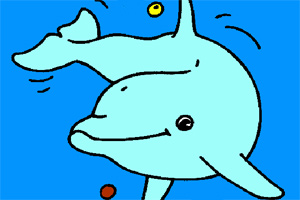 彩绘小海豚