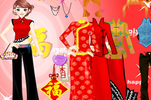 新春红旗袍