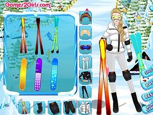冬季滑雪女孩装扮