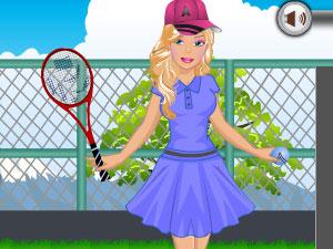 芭比娃娃打网球