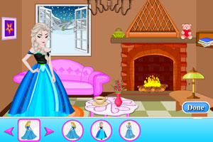 公主的冬季客厅布置
