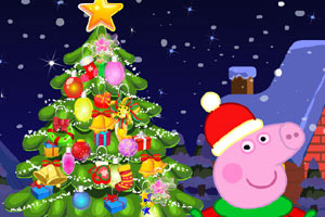 粉红小猪的圣诞树