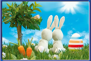 复活节的兔子拼图