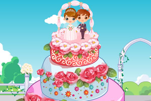 浪漫玫瑰婚礼蛋糕2
