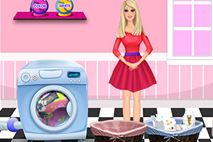 芭比洗衣服