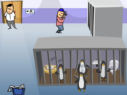 企鹅逃出动物园