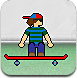 帅男孩玩滑板
