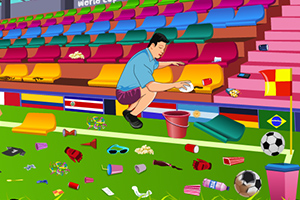 世界杯体育场清理