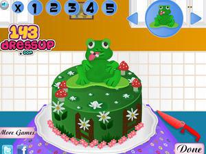 制作青蛙蛋糕