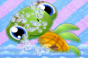 小海龟洗澡